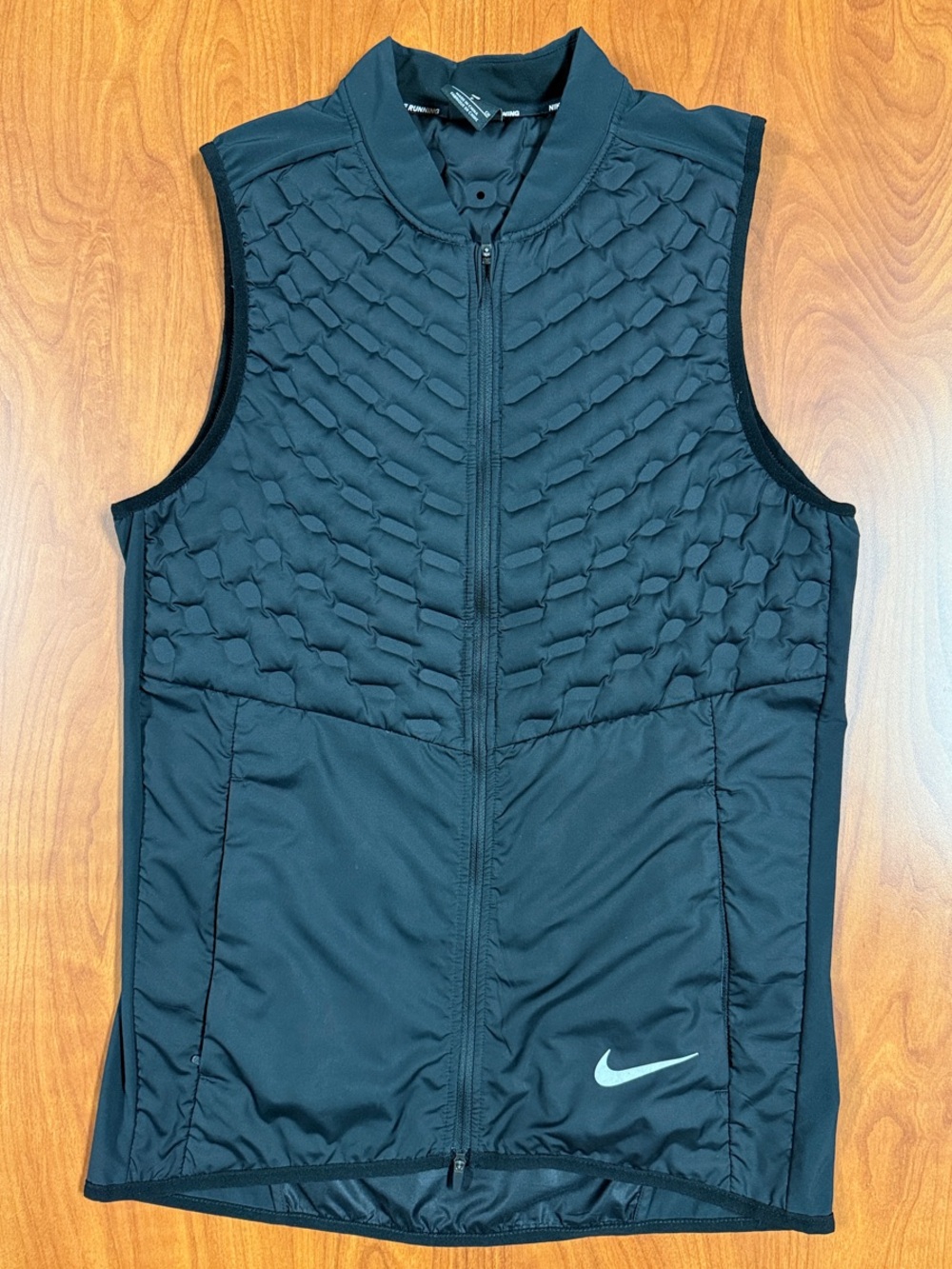Nike Men’s Black Quilted Puffer Shell Training Vest with Reflective Swoosh